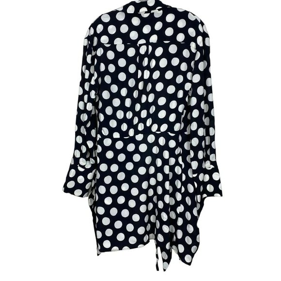 Zara Mini Black and White Polka Dot Pareo Wrap Collared V-Neck Dress Small - Picture 11 of 14